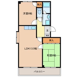 大矢知駅 徒歩17分 2階の物件間取画像